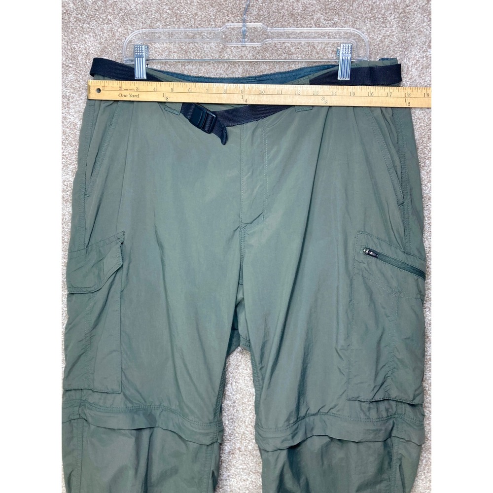 Columbia Convertible Cargo Hiking Pants Mens 38x30 Green Belted Outdoor Travel - Picture 6 of 12
